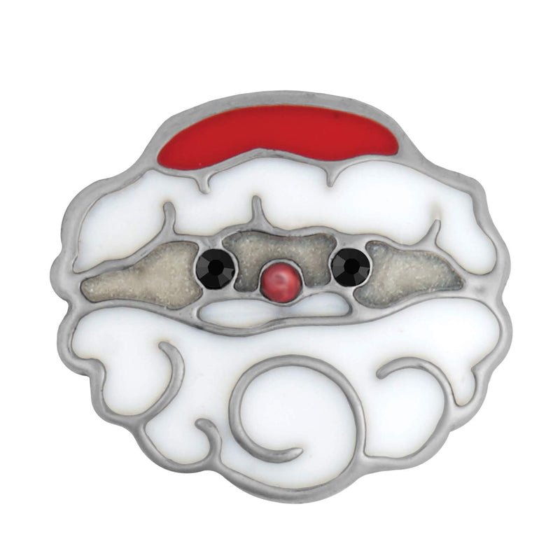 Ginger Snaps Santa Claus Charm Accessory | Interchangeable, Customizable & Adjustable Snap Jewelry Collection | Button Charms for Necklaces, Bracelets & Rings | Standard Size | SN19-51