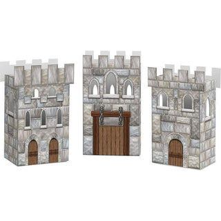 Beistle Castle Favor Boxes ,Multicolored ,Pkg of 3