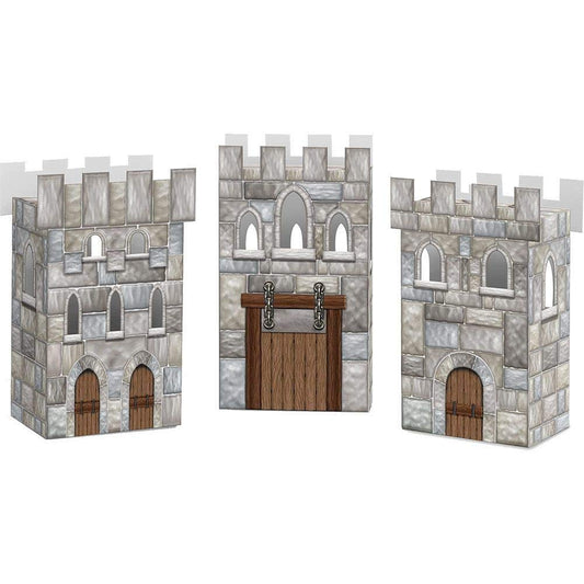 Beistle Castle Favor Boxes ,Multicolored ,Pkg of 3