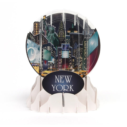 Up With Paper 3D Pop Up Snow Globe Greeting Card - NEW YORK CITY