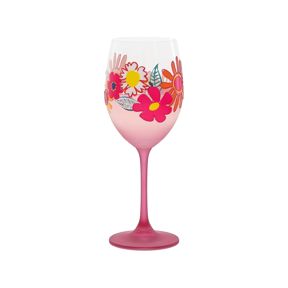 Pavilion Gift Company Drinking Cup, 18 Ounces, Pink, Orange, Yellow, Green