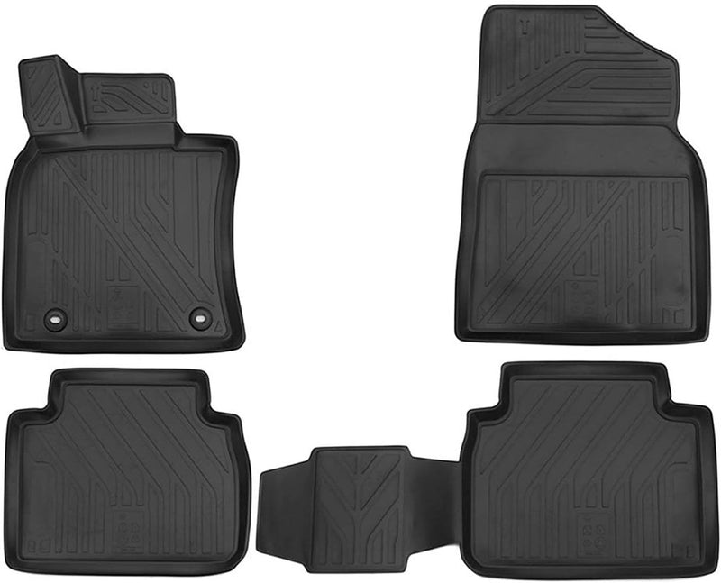 OMAC USA Floor Mats Fits Toyota Camry 2018-2023 Black/Front & 2nd Row Seat 3D Liner Set/All Weather Custom Fit Heavy Duty/Car SUV Automotive Accessories