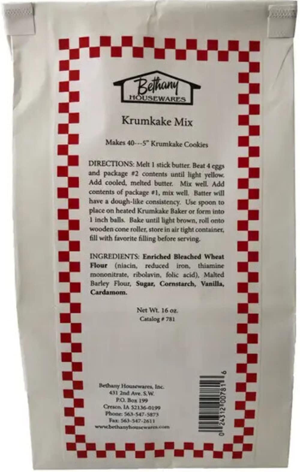 Bethany Housewares 781 Krumkake Mix 16 oz