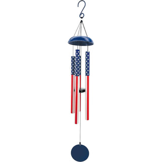 Sunset Vista Wind Chime, Blue, Red and White, Modern