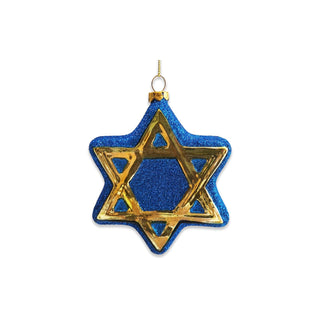 OrnamentallyYou Hanging Ornament, Star of David Glass Christmas Ornament, Jewish