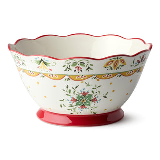 Certified International Dishware Bowl, 10.5 inches x 5.5 inches, Red; White; Gre