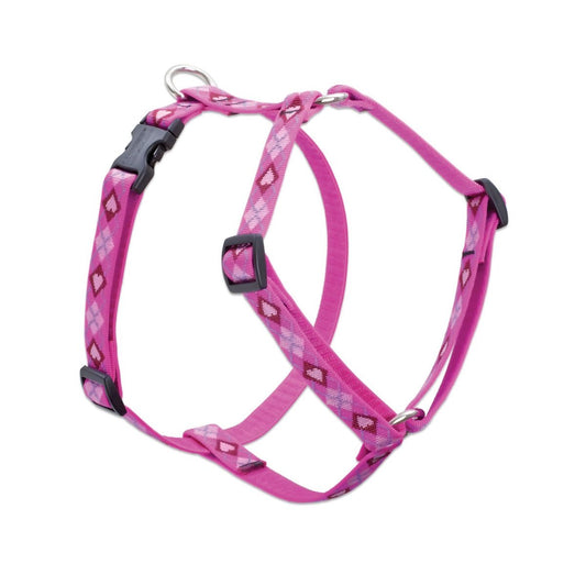 Lupine Pet Originals 3/4" Puppy Love 14-24" Adjustable Roman Dog Harness for Medium Dogs