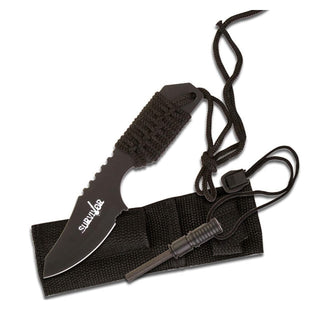 SURVIVOR Knife, 7-Inch Overall, Black-106321