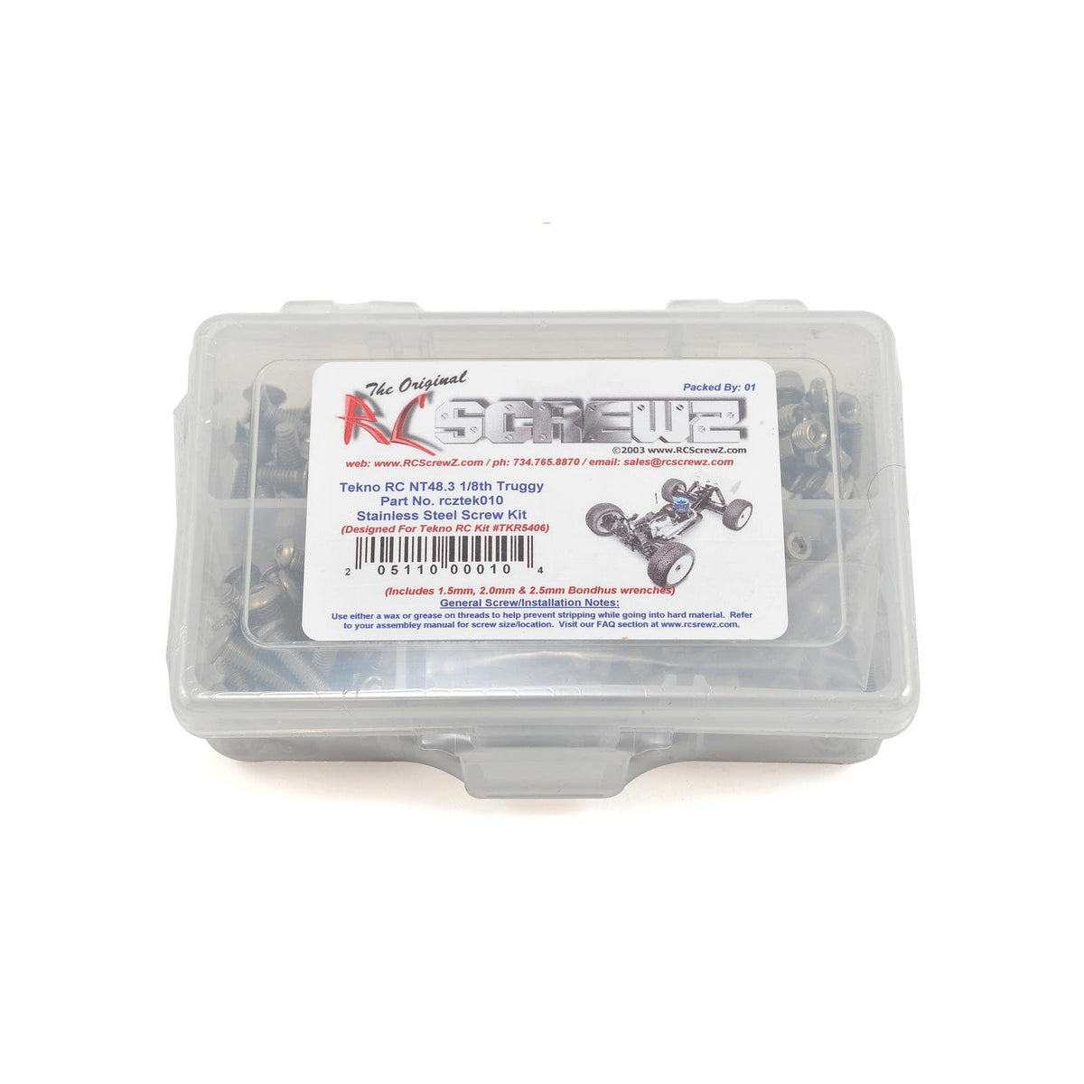RC Screwz Screws, Stainless Screw Kit, Silver