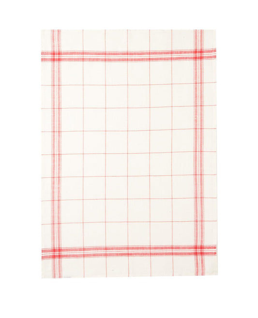 Coucke French 95% Linen, 5% Cotton Towel, Egr Red, 20 by 30 Inches, Red