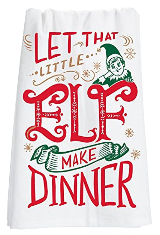 Primitives By Kathy Little Elf Dish Towel White 28 Square