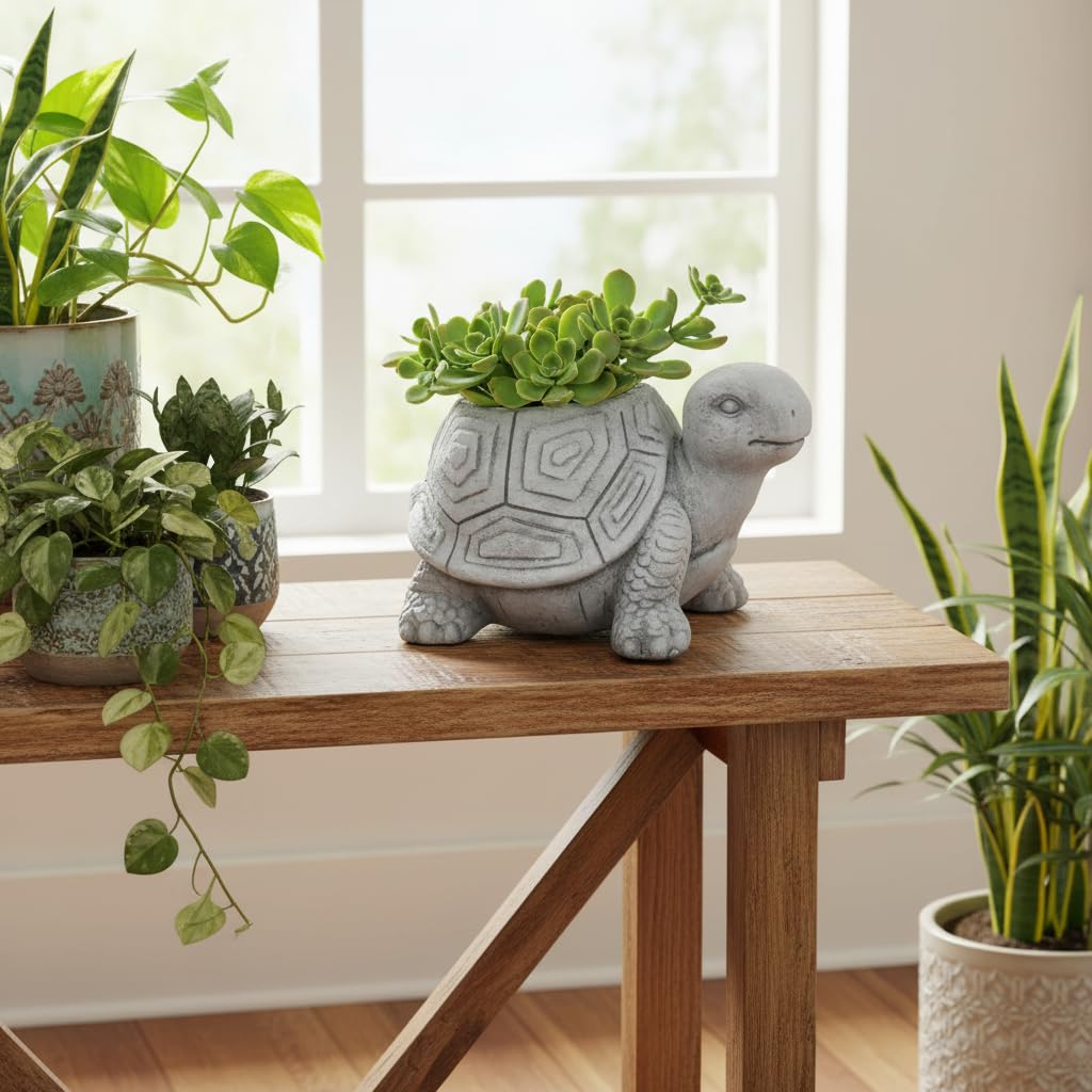 Comfy Hour Planter, 14 Inch, Gray