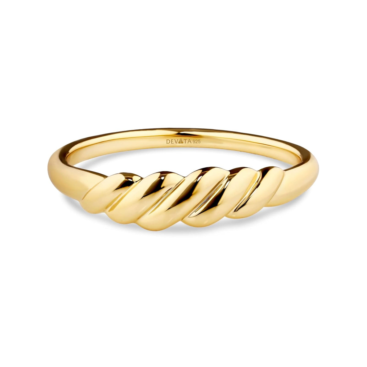 DEVATA Ring, 7, Gold Plated/Rope RPR1631