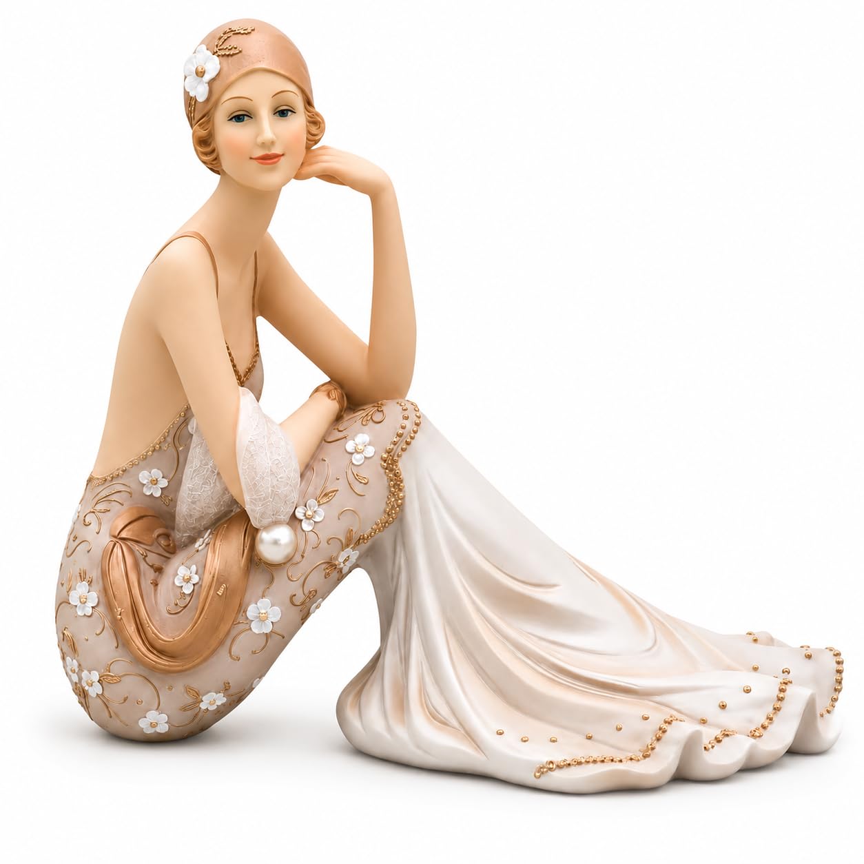 Comfy Hour 8 Inch Victorian Lady Figurine, Sitting Woman Decor