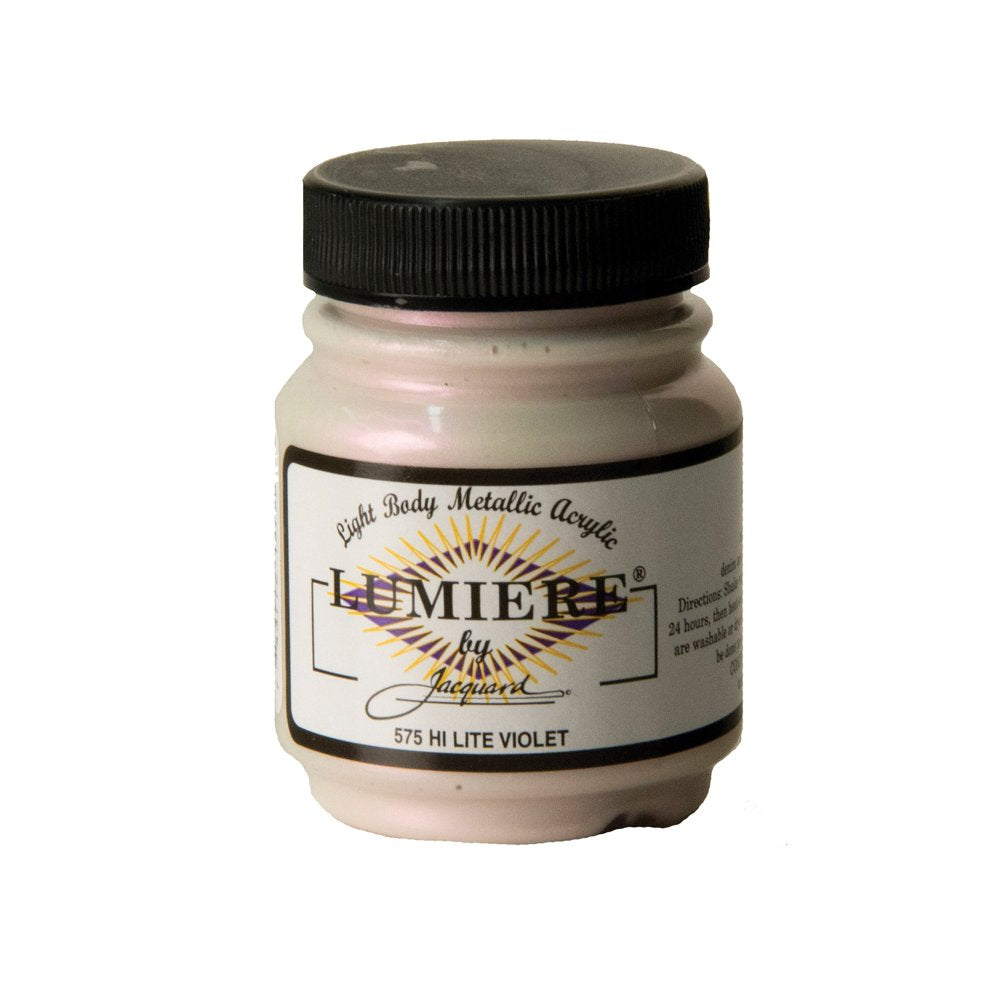 Jacquard Lumiere Metallic and Pearlescent Paint 2.25 Oz, 575 Hi Lite Violet
