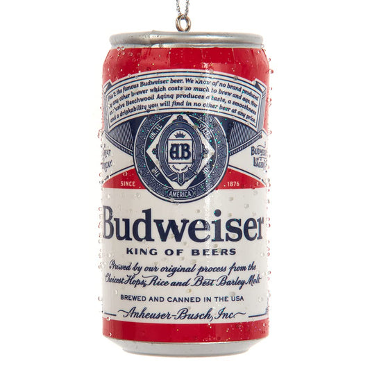 Budweiser Kurt Adler 3.75 Inch Can Blow Mold Ornament, Red