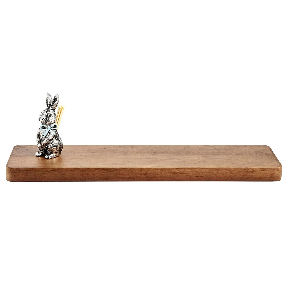 Mud Pie Tray, board 4 1/2" x 14" | caddy 3" x 1 3/4", Brown