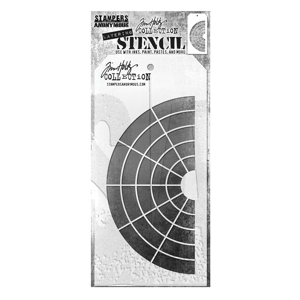 Stampers Anonymous Template Stencil, 4.125 x 8.5 inches, Wheel