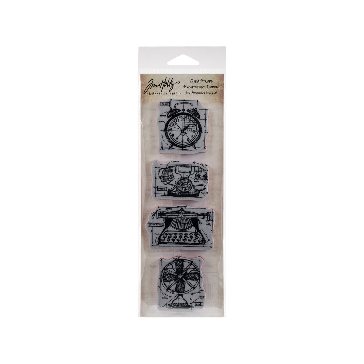 Stampers Anonymous Rubber Stamp, 3" by 10", Grey