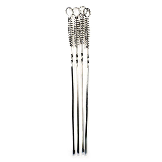 RSVP International Skewer, 14" Spring, 4 Piece, Stainless Steel