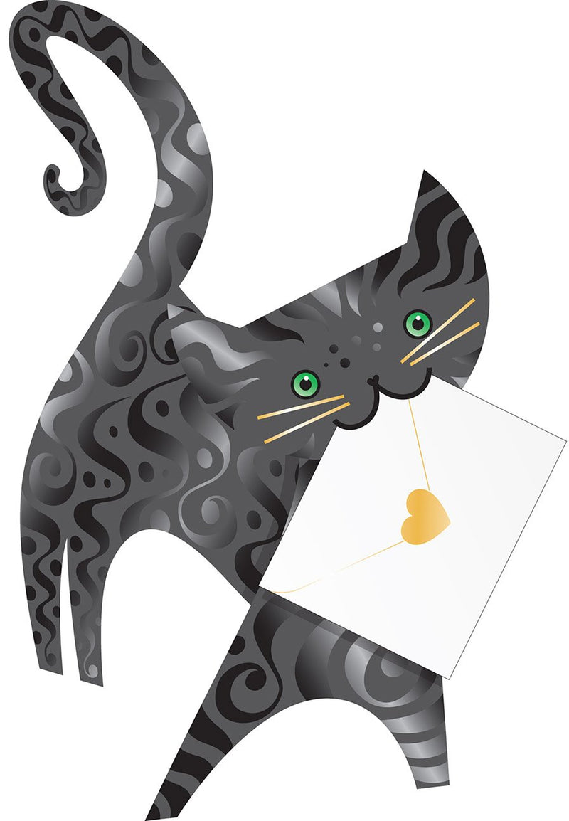 Celebrate the Home Special Delivery Delightful 3-D Animal Card, Lucky Cat