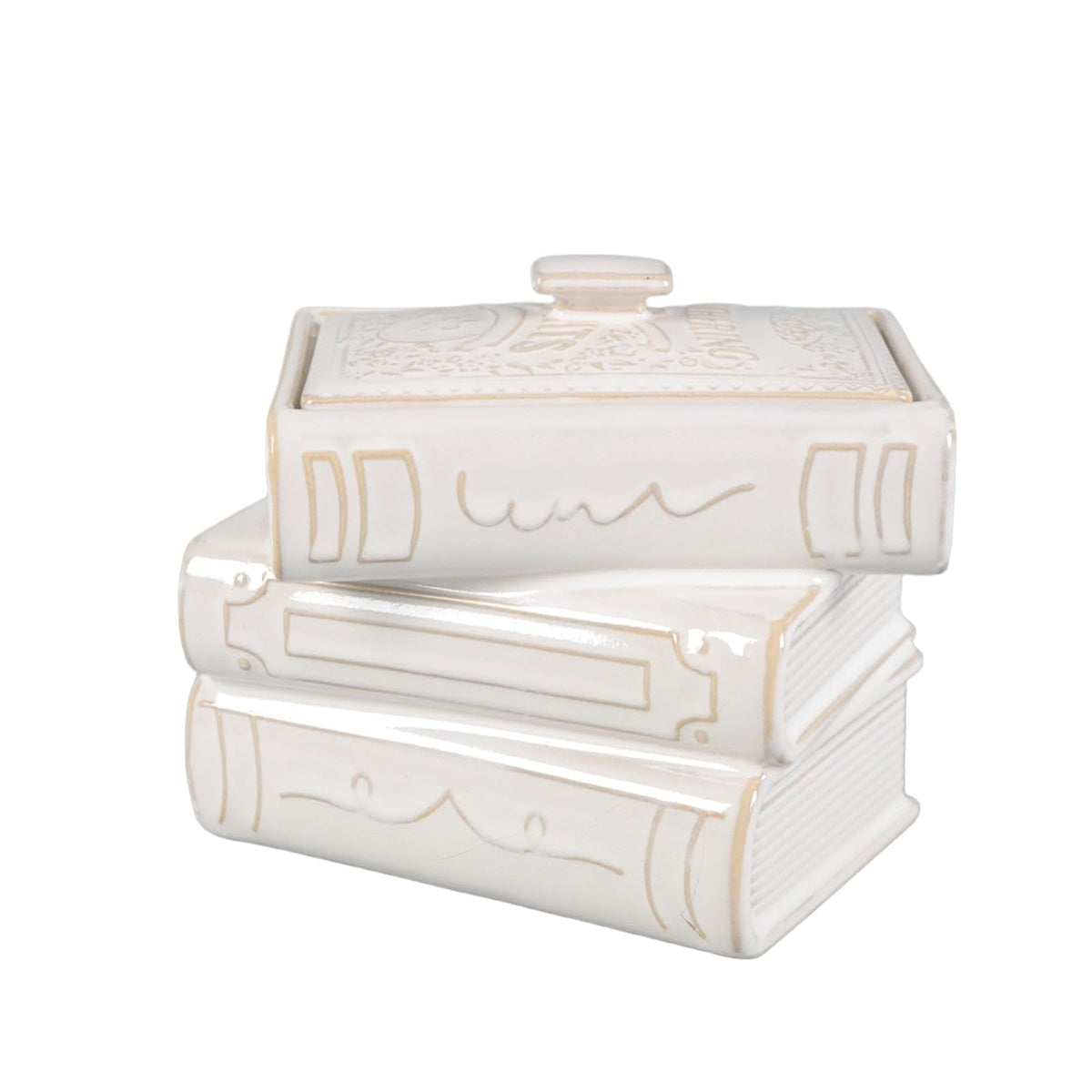 Flora Bunda Storage Box, 6.25", Ivory