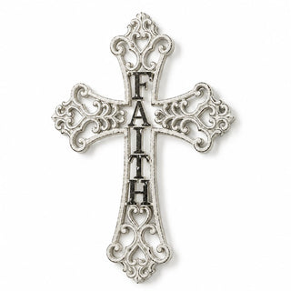 Comfy Hour 13.8 Inch White Cross for Wall, Faith Cross Wall Decor