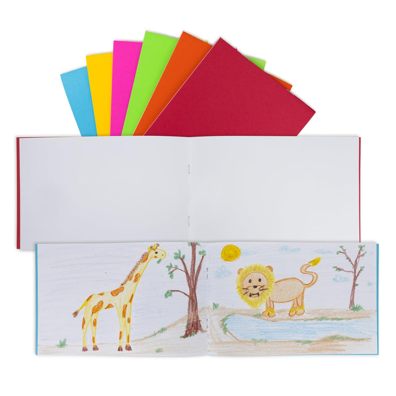 Hygloss Products Blank Books Journaling, Sketching, Writing & More - Arts & Crafts - Pocket-Size, Horizontal, Landscape Style - 4.25 x 5.5 Inches, 20 Pack, 4.25 x 5.5 Inch, Bright Colors