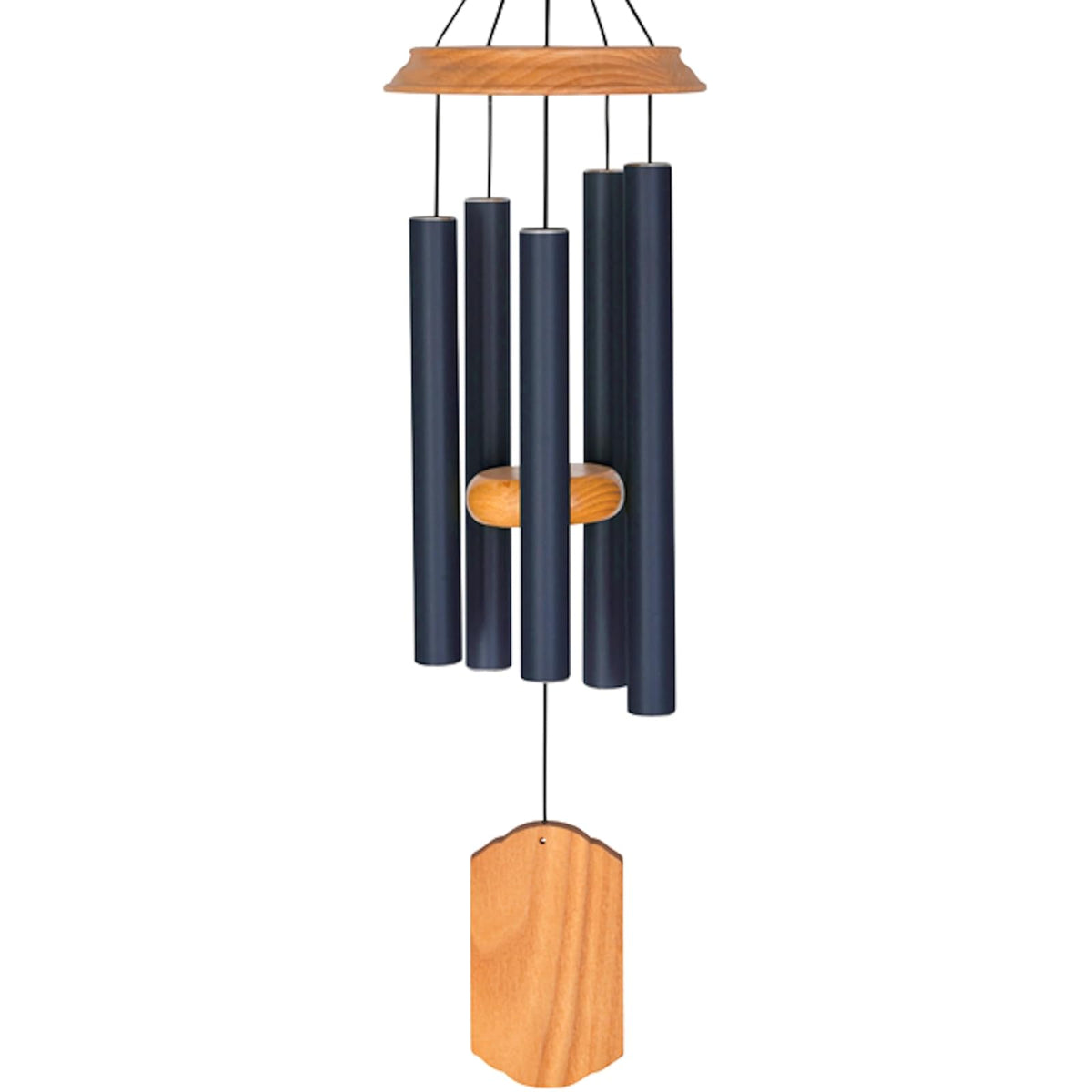 Carson Wind Chime, Gray, Wood