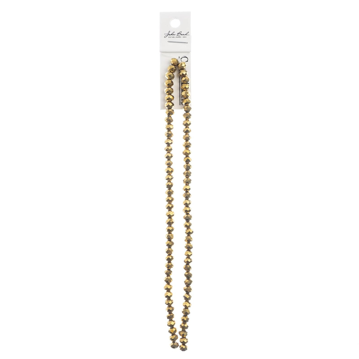 John Bead Craft Bead, 4mm x6mm, Opaque Gold Iris