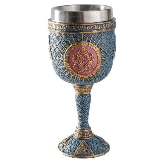 Pacific Trading Giftware Masonic Square and Compasses Goblet with Removeable Inner