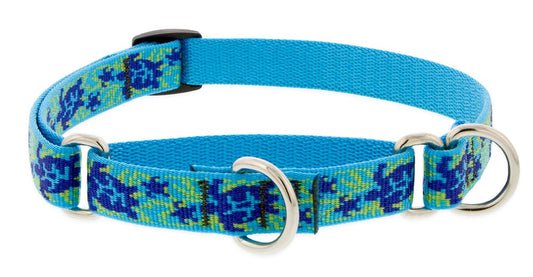 Lupine Pet Originals 3/4" Turtle Reef 10-14" Martingale Collar for Small Dogs