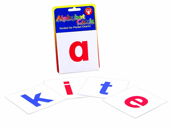 Hygloss Products Alphabet Cards for Pocket Chart, A-Z - Lowercase - 3" x 3" - 30 Qty