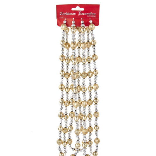 Kurt S. Adler Garland, 9ft, Silver, Gold