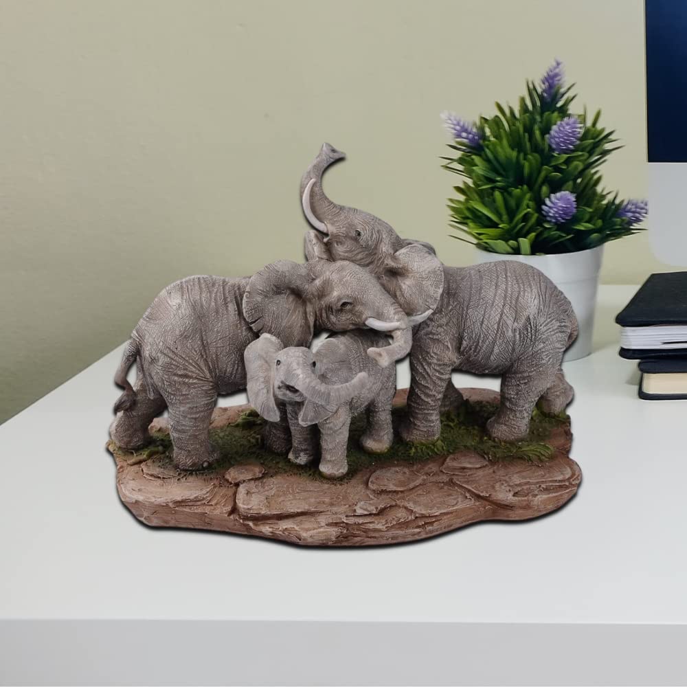 Comfy Hour 9.2 Inch Elephant Statue, Family Decor, Set of 1