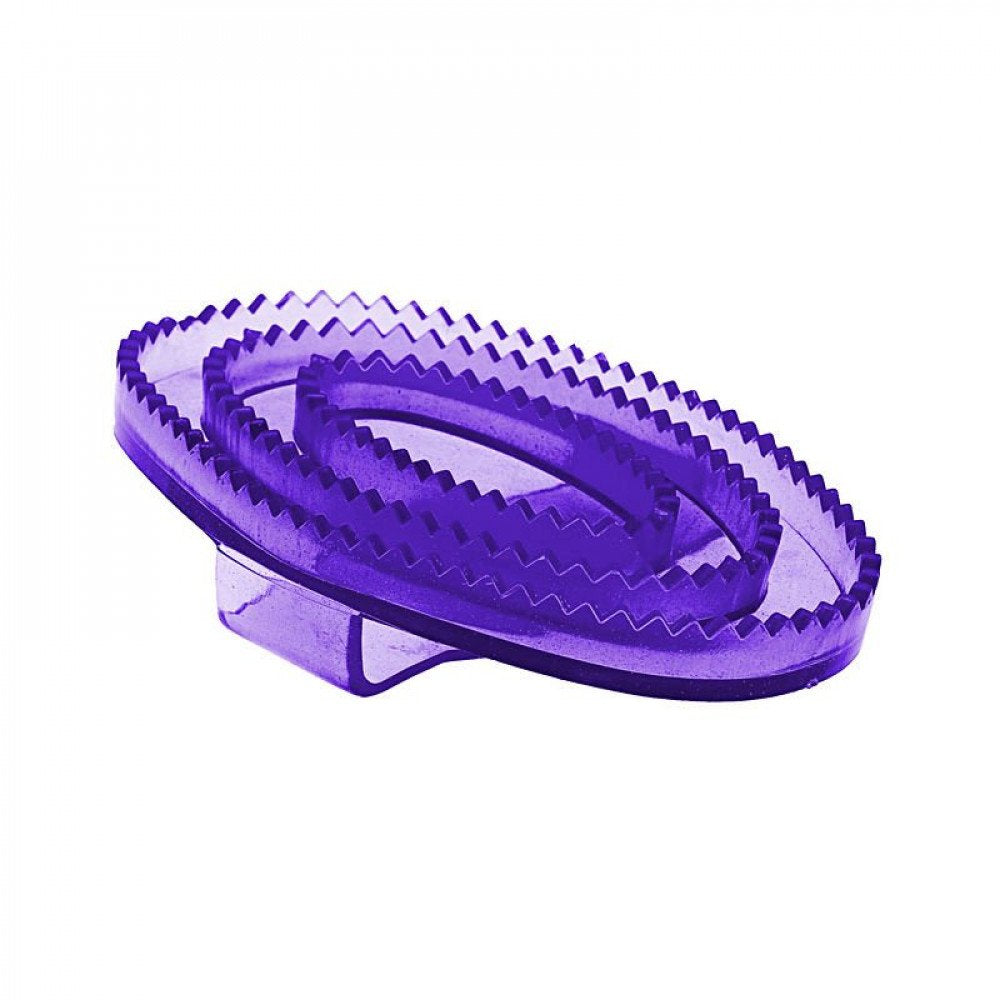 HORZE Flexible Rubber Curry Comb - Small — Purple