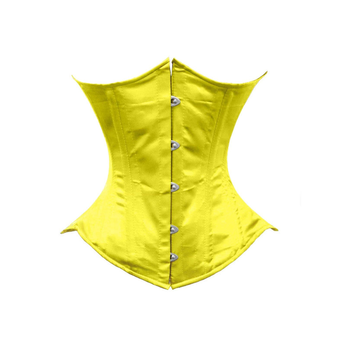 luvsecretlingerie Corset, 3X-Small, Yellow Satin (Normal Torso-fit Well for 12.2
