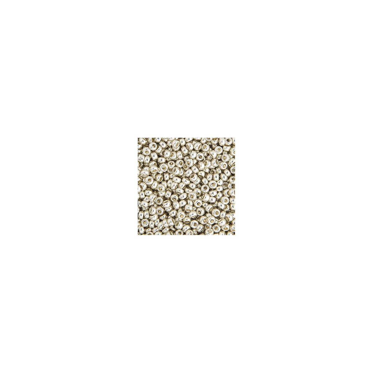 John Bead Craft Bead, 15/0, Silver Galvanized