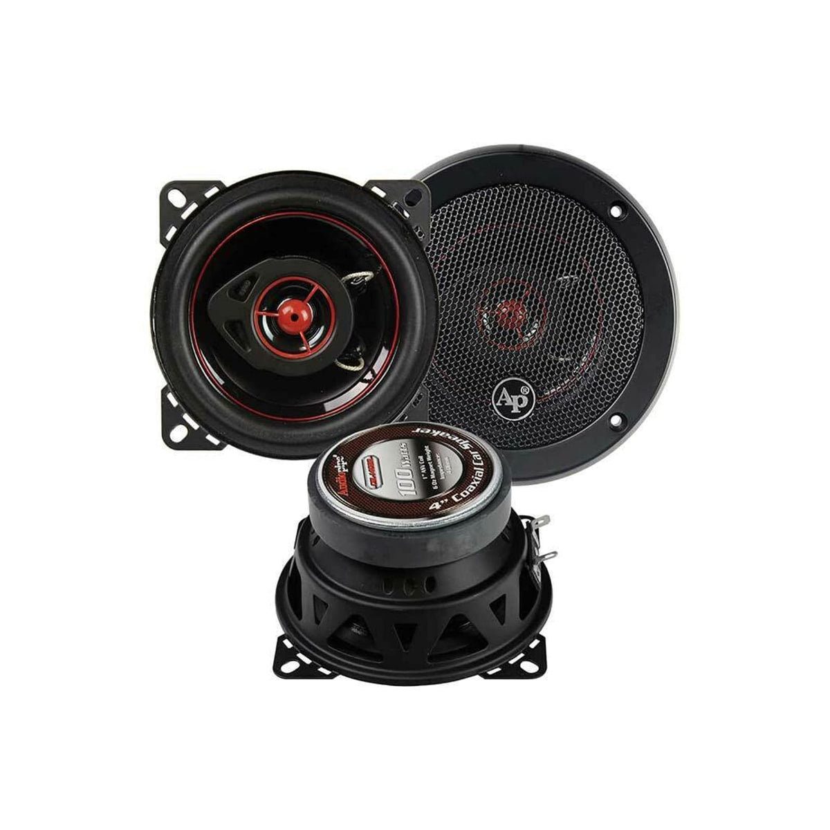 Audiopipe Speakers, Black, sporty