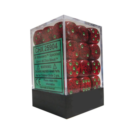 Chessex Game Dice, D6, Speckled Strawberry