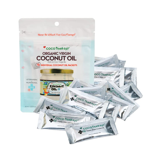 CocoTherapy Organic Virgin Coconut Oil Portable Packets, 12 x 10 ml Packets