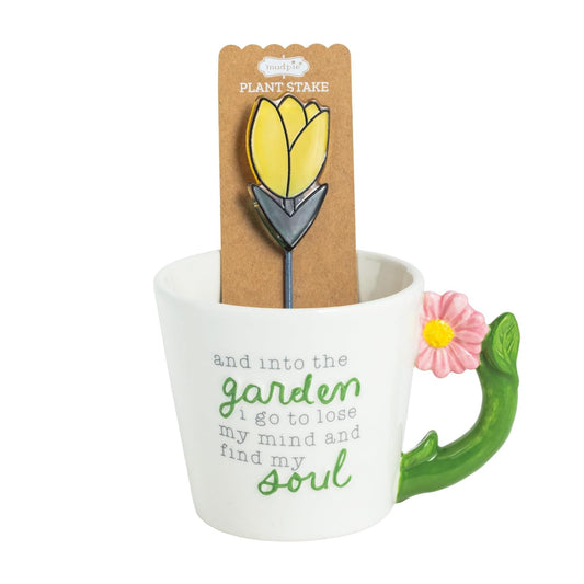 Mud Pie Drinking Cup, 15 Ounces, Yellow