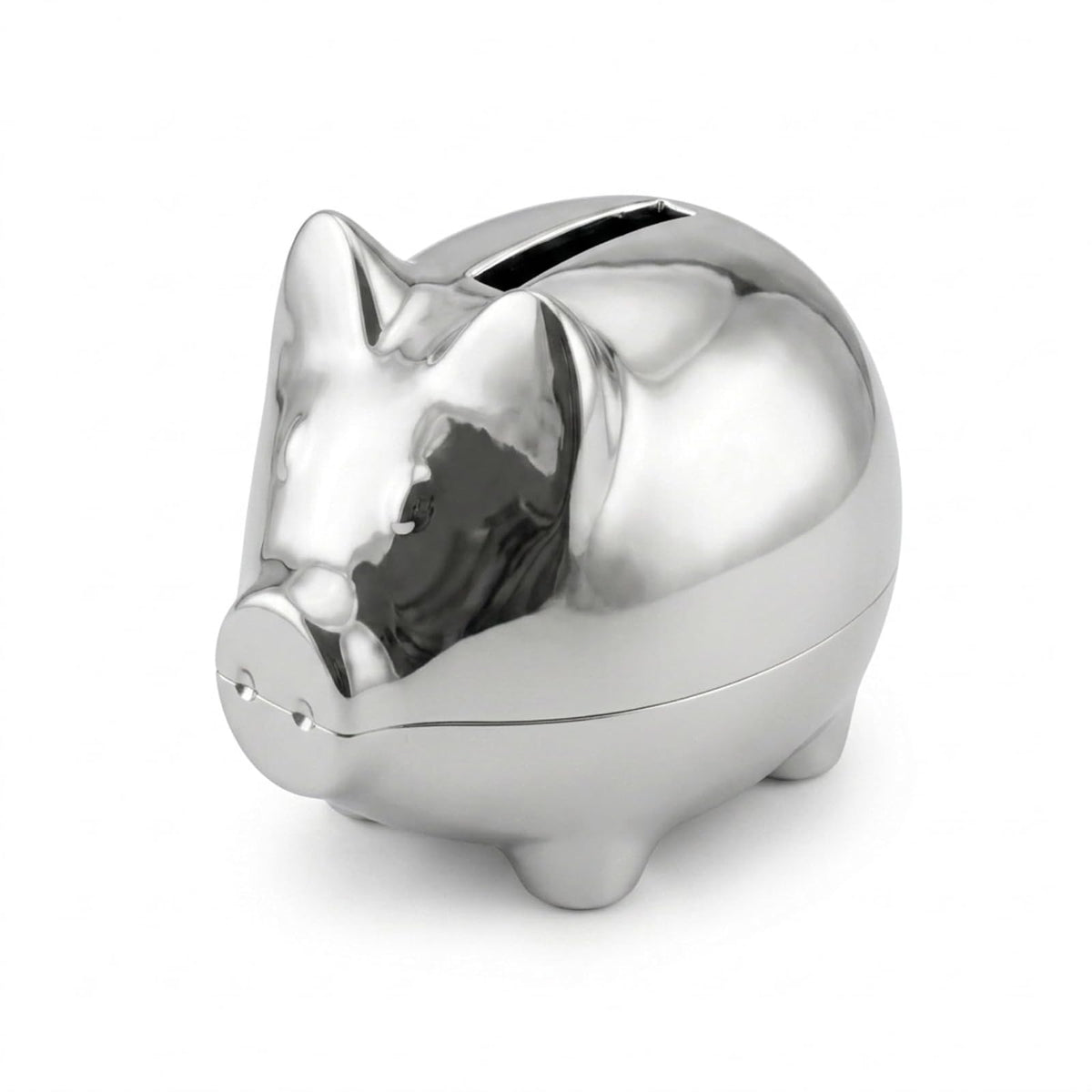 Creative Gifts International Money Bank, Small, Shiny Silver