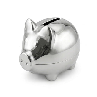 Creative Gifts International Money Bank, Small, Shiny Silver