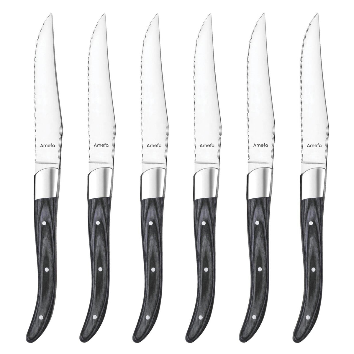 Amefa Kitchen Knife, Set Of 6, Gray
