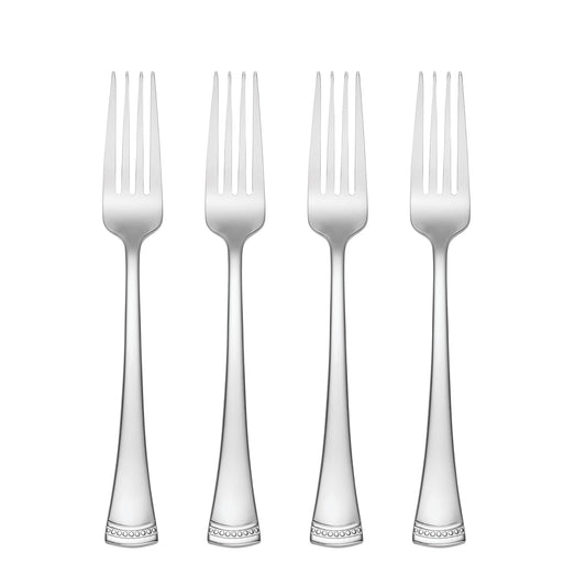 Lenox Portola Dinner Forks, Set of 4, 0.57, Metallic