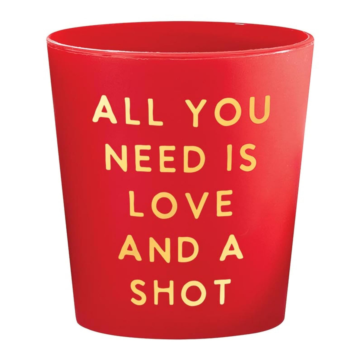Slant Collections Drinking Cup, 2-Ounce, All You Need Is Love