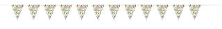 Unique Industries Rainbow Spots Birthday Plastic Flag Banner 12 ft, 1 Ct.
