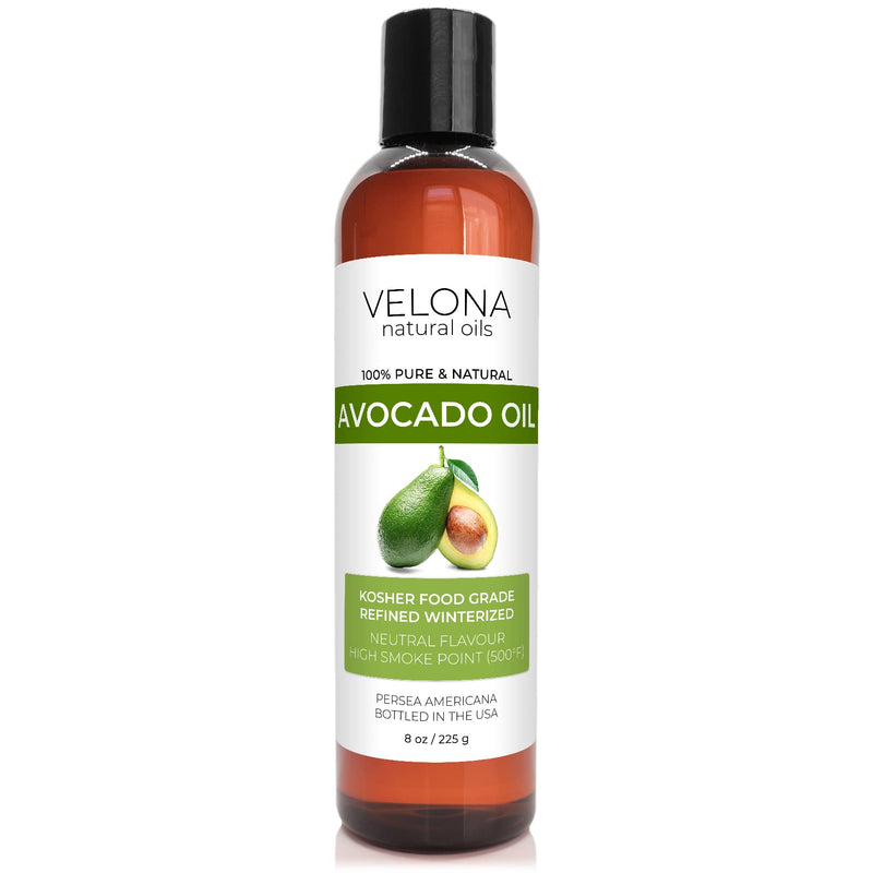 velona Avocado Oil 8 oz | 100% Pure and Natural Carrier Oil | Refined, Cold Pressed | Hair, Body and Skin Care | Use Today - Enjoy Results