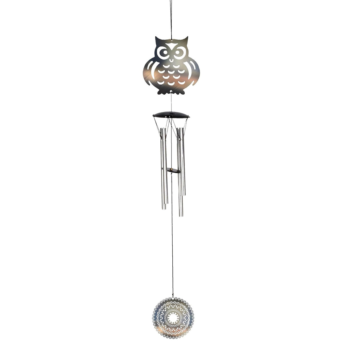 Spoontiques Wind Chime, Silver, Silver Owl